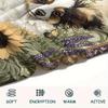 1 Stück Hunde- und Sonnenblumen-Print Flanelldecke, Hohe Qualität, Bequem für alle Jahreszeiten, Heimdekoration, Wärme und Komfort, Perfekt für Weihnachtsgeschenke