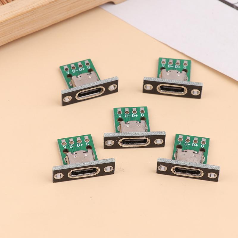5Pcs Usb Adapter Board Typec16P To 2.54 Pin Terminal Upgrade Version With Holes For Fixation