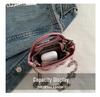 2024 Shiny Patent Leather Mini Basket Crossbody Bag with Laser Chain for Kids and Women