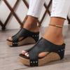 Women Platform Sandals 2025 Summer New Fashion Shoes Designer Outdoor Beach Wedges Sandals Shallow Comfortable Slides Women
