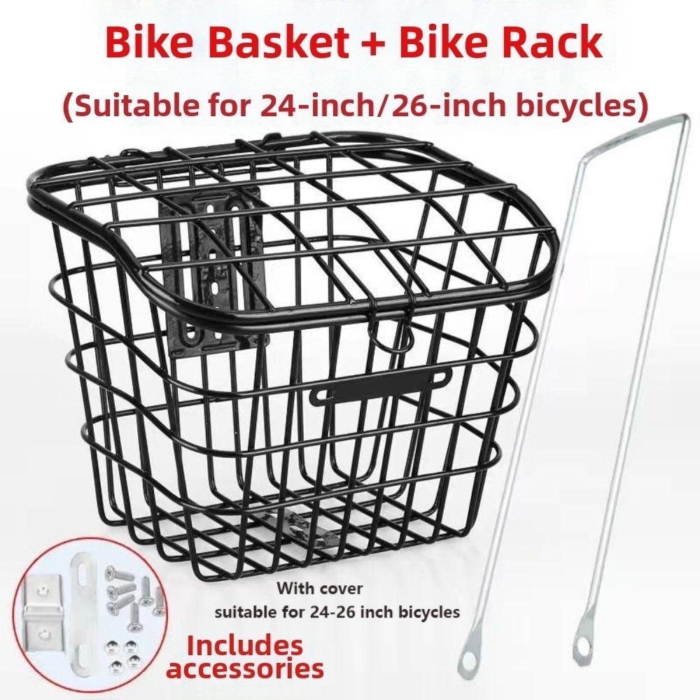 Universal Large Capacity Storage Baskets Metal Bicycle Front Basket  Electric Bicycles Accessories