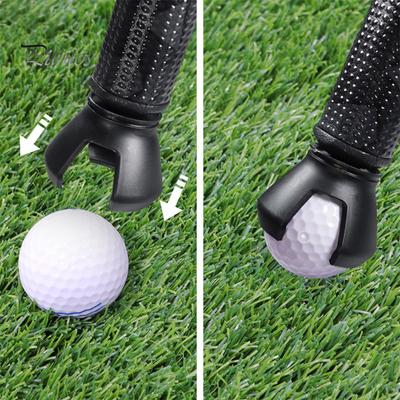 1/6 Stück Golfball-Retriever, 3-zackiger Golfball-Aufnehmgreifer für das Ende des Putters, schwarzer Kunststoff, Saver Claw Sucker Tool für den Puttergriff
