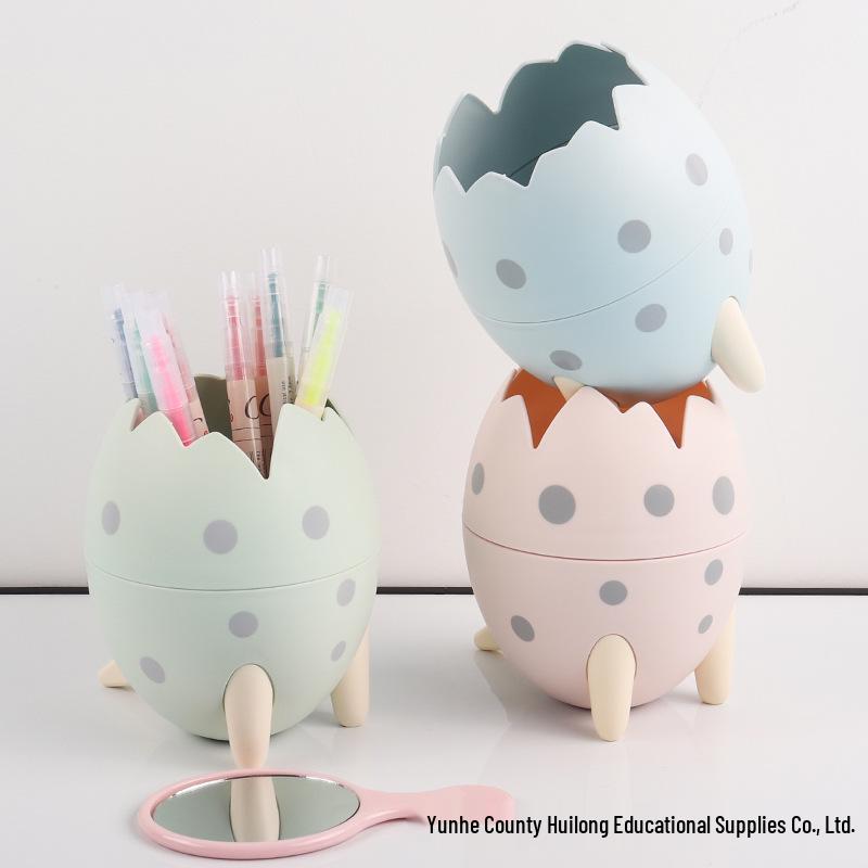 Creative Dinosaur Egg Pen Holder: Detachable Multifunctional Office Desk Organizer