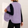 Women's Solid-color Fashionable Fleece Vest Jacket