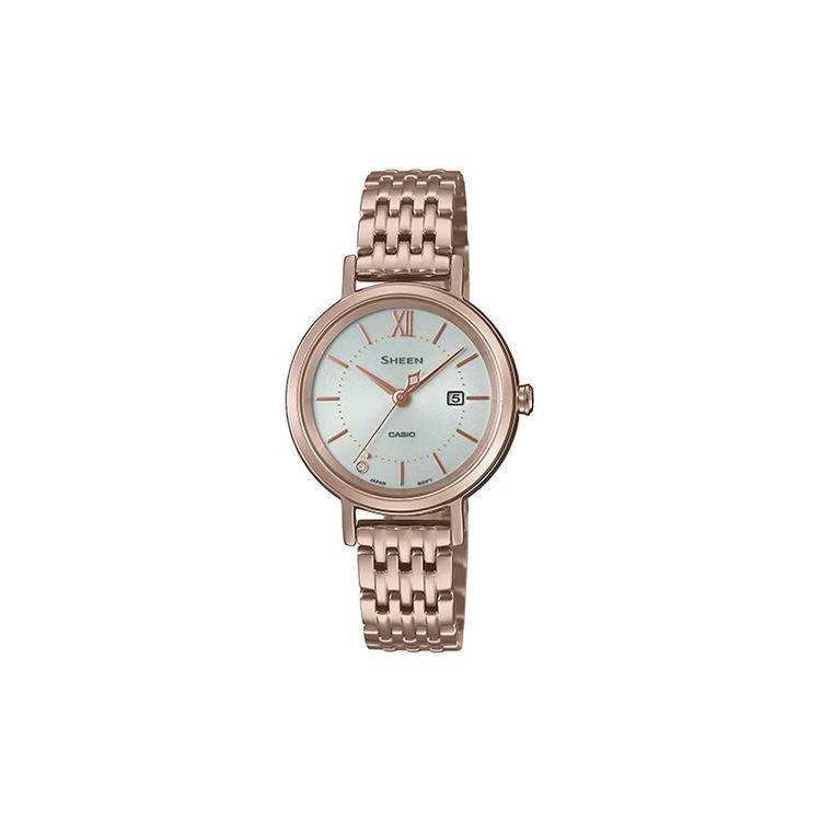 CASIO Women s SHEEN White Watch SHS-D300CG-7APR Regular Watch Box