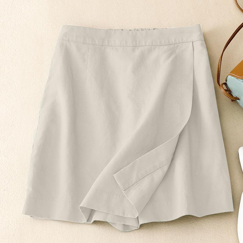 

ZANZEA Женские повседневные летние шорты свободного кроя с эластичной талией сзади 5XL бежевый