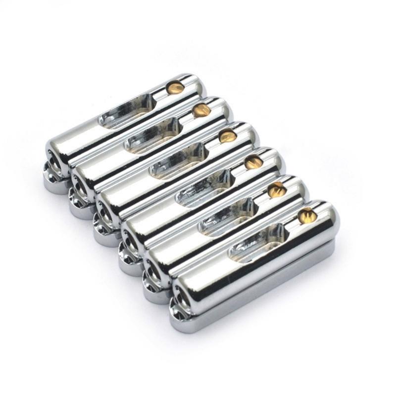 Individual Guitar Tube Bridge 8.5x41.5mm String Bridge Bottom Trough String Split Type Guitar Bridge Black/Golden/Silver
