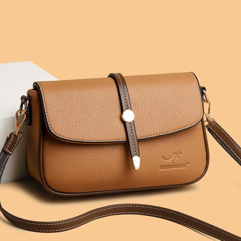 Casual leather bags for women women's shoulder bags luxury designer bag large capacity messenger bag