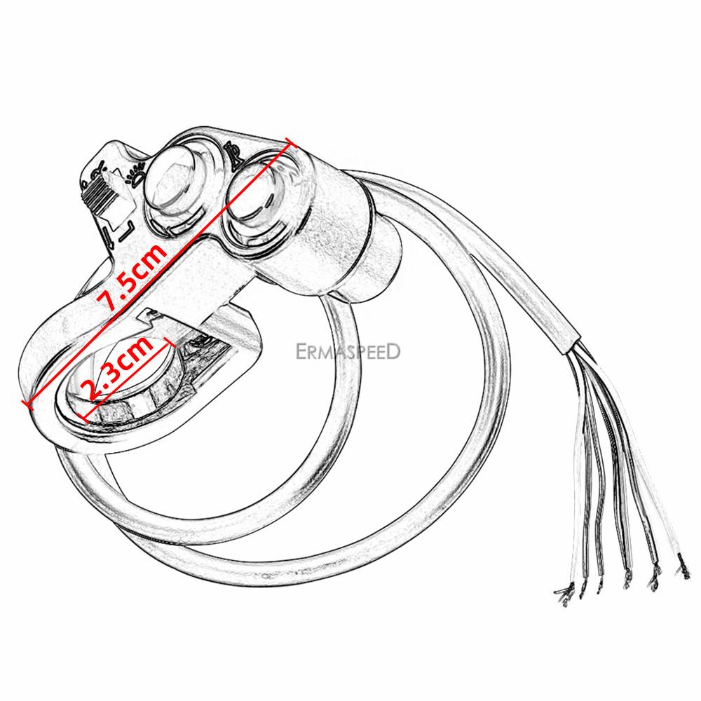 22mm Motorcycle ATV Handlebar Horn and Headlight Combination Switch Button Motorcycle Switch Scooter Modification