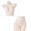 Micro Extremely Sexy Triangle Separate Lolita Cosplay Moe Border String Striped Halter One Pink [SENMHOO] Bikini, Small, Swimsuit, Bikini, Costume,