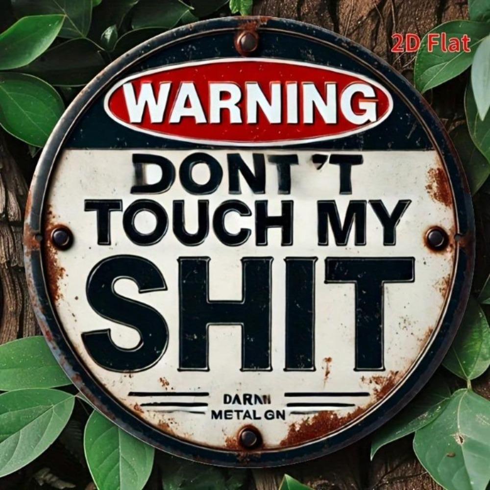 Vintage 8x8 Inch Funny Warning Metal Sign Industrial Wall Art Home Kitchen Decor