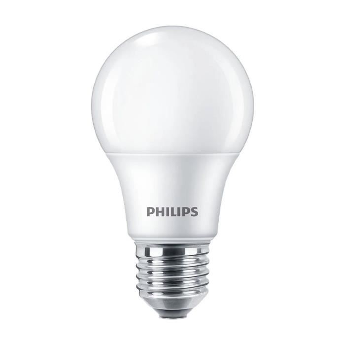Ampoule LED Philips A60 E27 8W 4000K 806Lm 230V - 4-Pack - Blanc froid