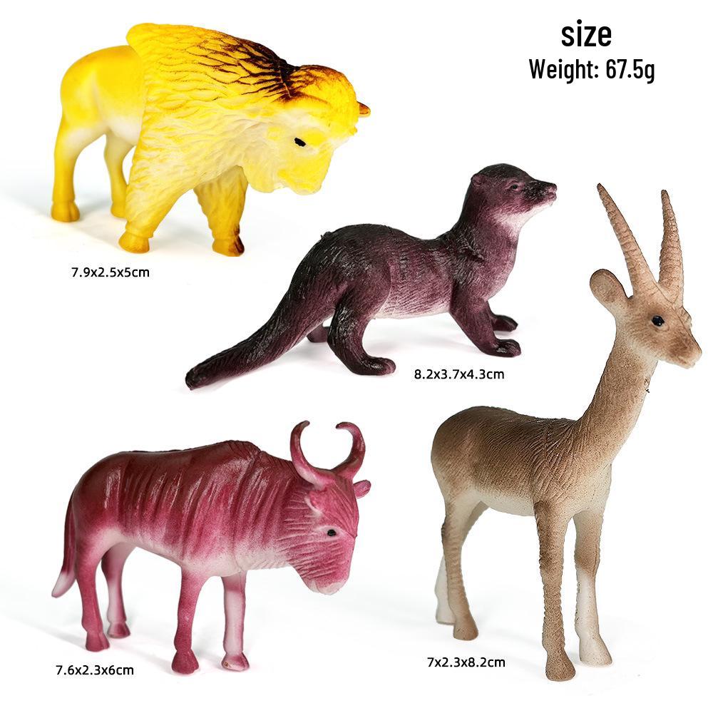 "1-9 inch Plastic Animal & Dinosaur Model Toy Set"