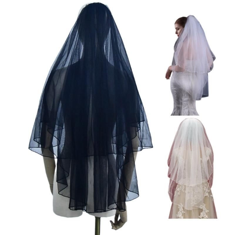 Bridal Veil for Bachelorette Party Sheer Veil for Wedding Headpiece Wedding Veil Head Covering White