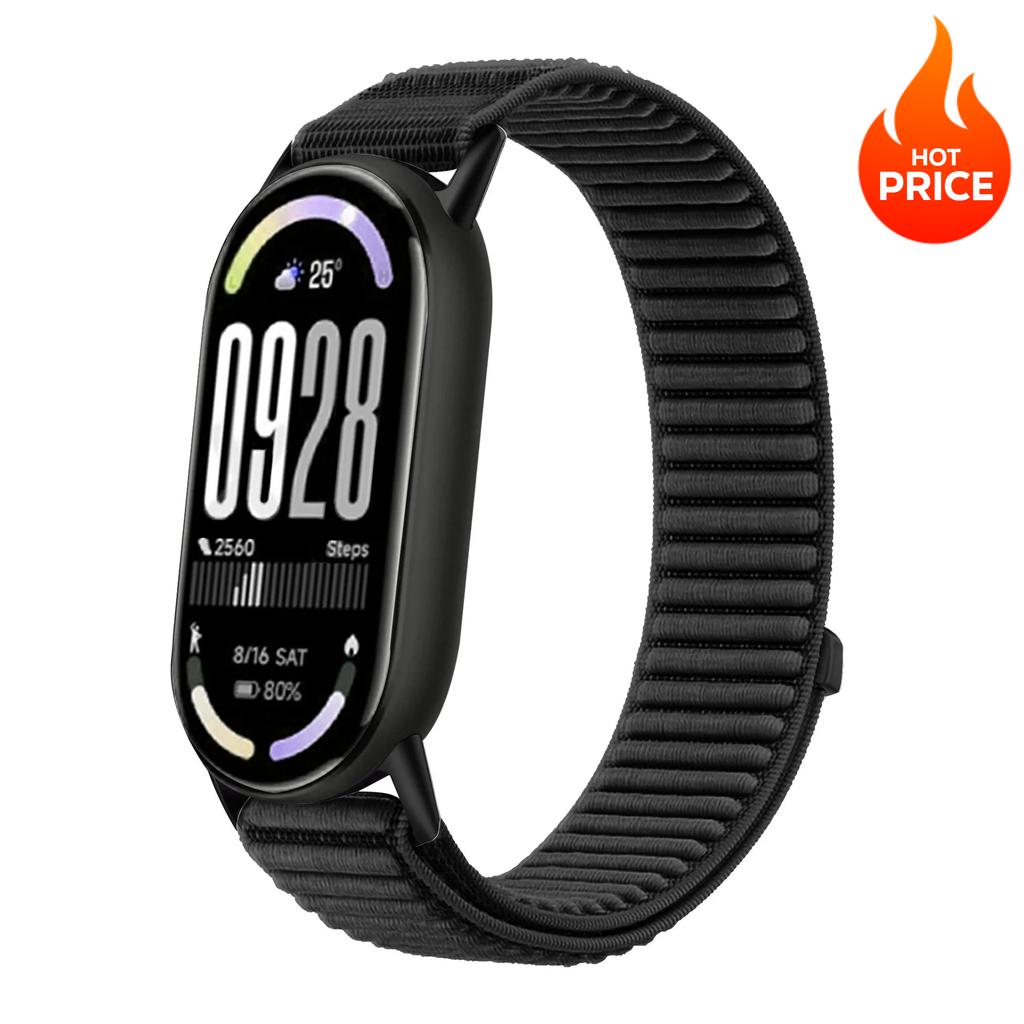 Sports Nylon Strap for Xiaomi Mi Band 10 9 8 Smart Bracelet Wristband Watchband for Mi Band 10 9 Replacement Band Accessories