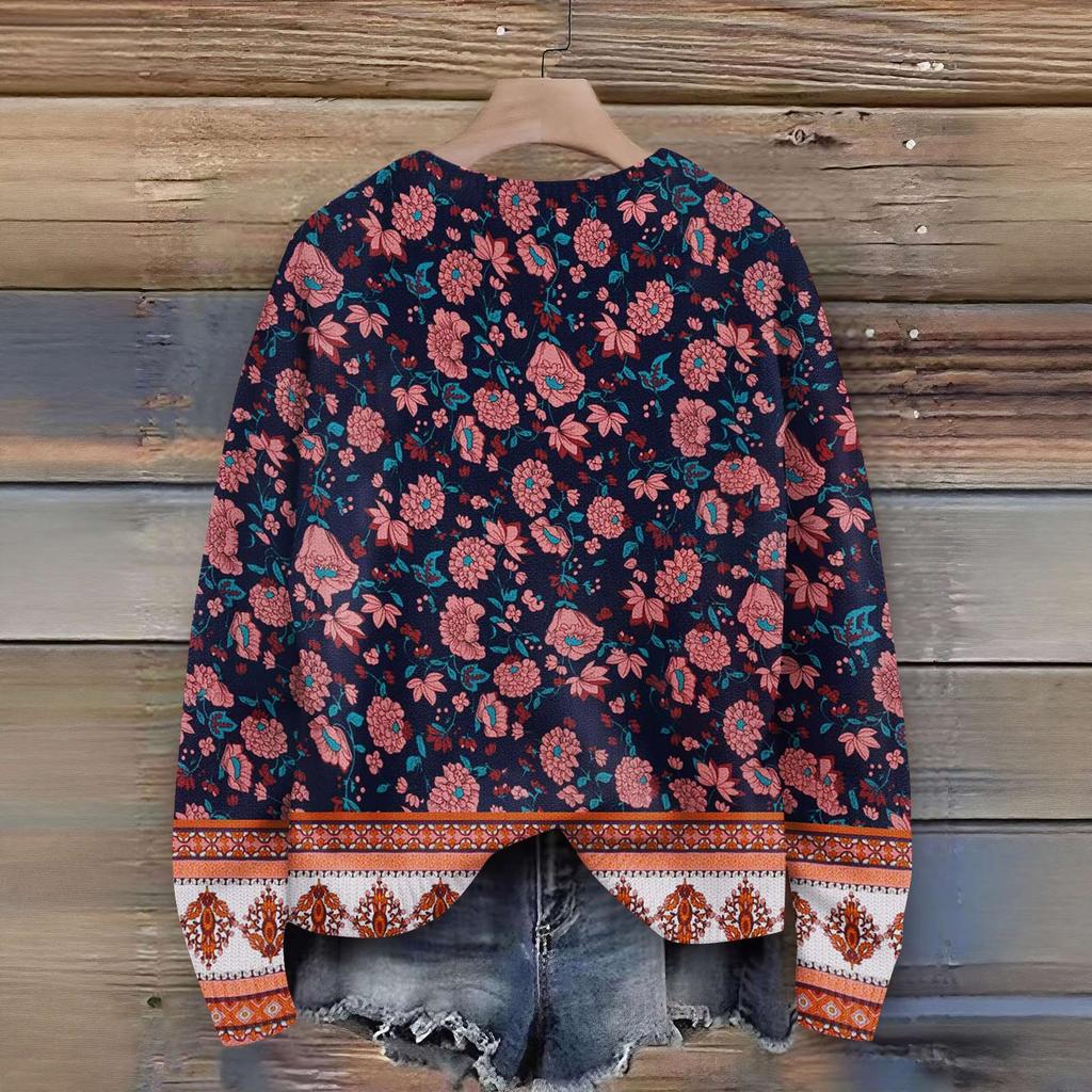 Maglioni Pullover a Maniche Lunghe da Donna Girocollo Casual Carino Stampa Maglia Maglione Oversize