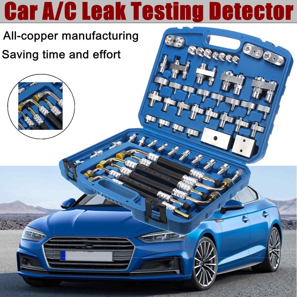 Auto Air Conditioning Leak Detector Detection Tools Silver A/C System Repair Kit Leak Tools Kit for Truck/Car