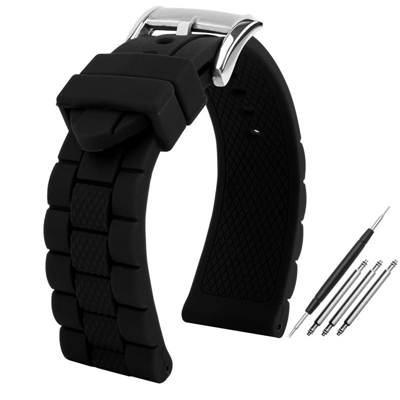 

Silicone Watchband For Citizen AT8020 Blue Angel AT8020-03L/54L Air Eagle Jy8035 Strap AR5905 Waterproof Bracelet 20 23mm Black 22mm чорний