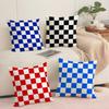 Classic Checkered Square Cushion Cover Pillowcase Ultra Soft Skin Friendly Fabric Cloud Like Comfort  Concealed Zipper