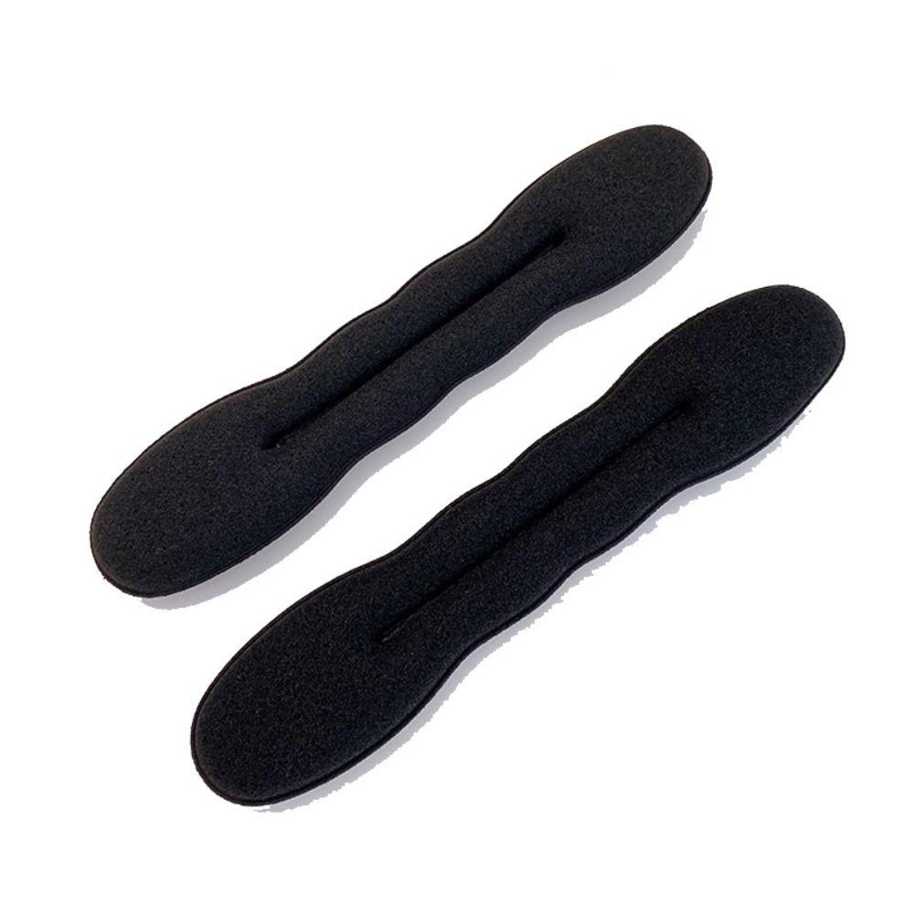 2 PCS Thickened Hair Bun Maker Twist Sponge Plastic Loop Hairpin Donut Bun Curler  Women Girl