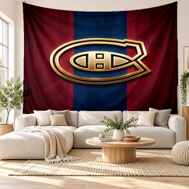 Montreal Canadiens Wall Tapestry, Soft Fabric Wall Hanging, Decorative Backdrop For Bedroom Home Wall Art