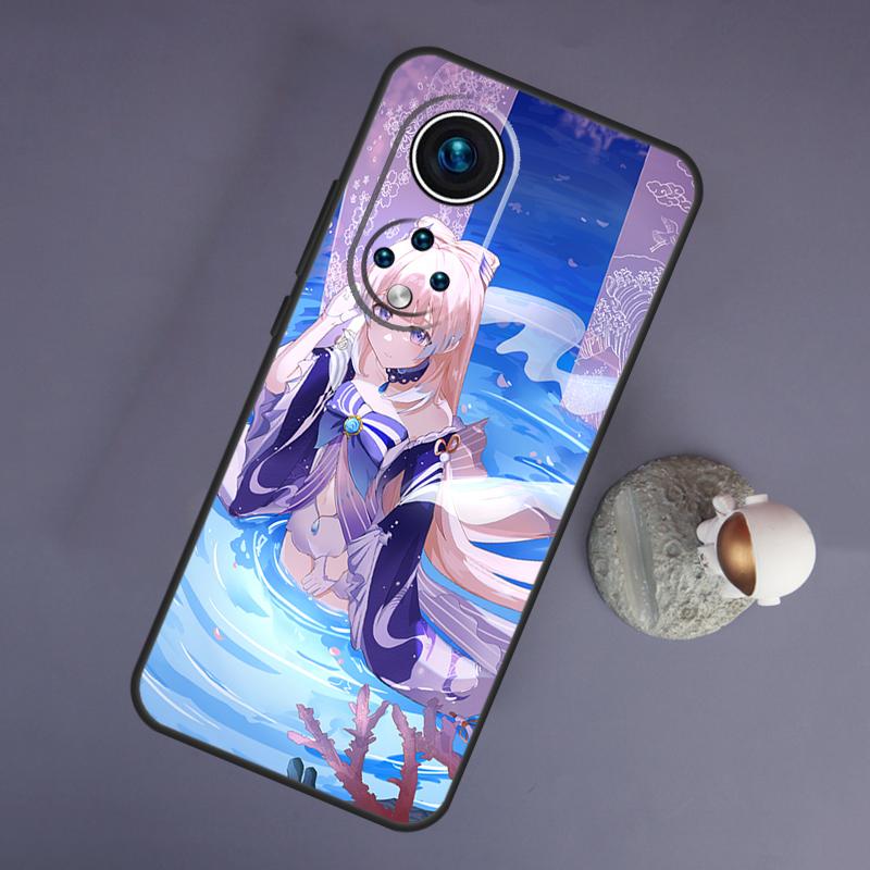 Genshin Impact Sangonomiya Kokomi For Huawei Honor Magic 5 Lite 70 50 X8 X9 a P20 P30 P40 P50 P60 Pro P Smart Nova 9 5T Case