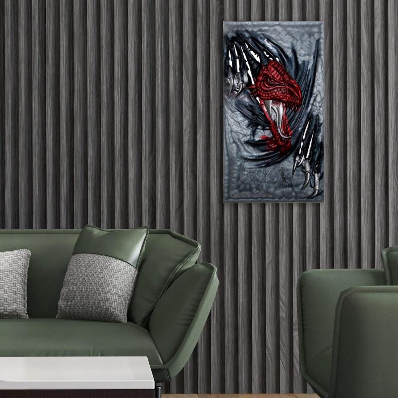 DIY Resin Mold Wall Fierce Dragon 3D Mural Silicone Mold Home Decorations Handmade Tools Concrete Molds Oranments Crafts