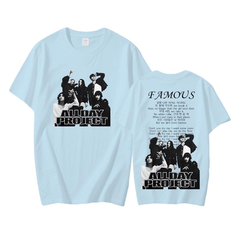 ALLDAY PROJECT Potiskové tričko Hip Hop O-výstřih Tričko Gotické Vysoce kvalitní Tričko Krátký rukáv Oblečení Bavlna Topy