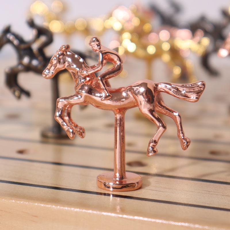 Solid Wood Horse Racing Board Game for Kids – Educational Wooden Toy