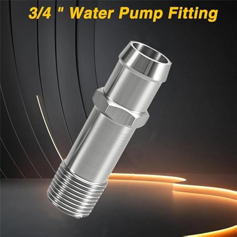 Heater Hose Fittings For Chevy 283 305 307 350 400 For Block Engine- 2 Pieces, 5/8 In Intake, 3/4 In Water Pump