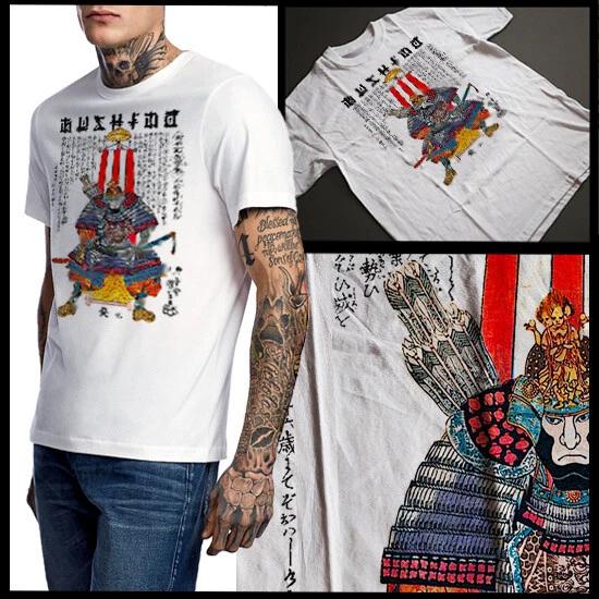 Samurai Shogun T-Shirt Japanese Feudal Era General And Bushido Kanji S to 3XL 2XL