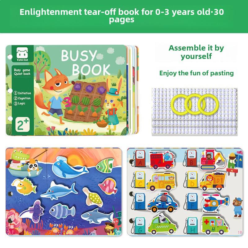 Baby Ruhiges Tränenbuch: Frühe Bildung Klettsticker Spielzeug