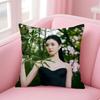 Popular fashion Chinese actress LLiu Haocun Cushion Cover Pillow Case Soft Friendly Fabric  Concealed Zipper