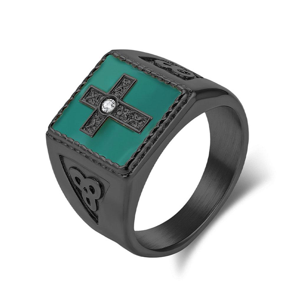 2025 Nordic Viking Celtic Cross Ring Men's Niche Personality Eternal Knot Ring.