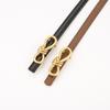 2025 Women's Versatile Genuine Leather Bowknot Waist Cinch - Thin Decorative Belt for Skirts and Shirts