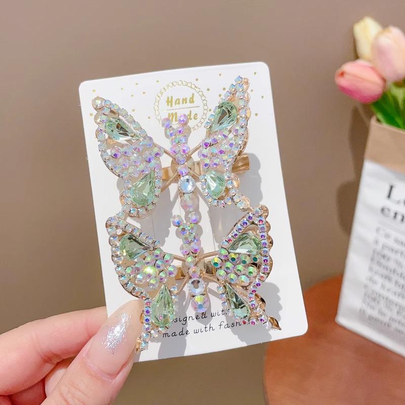 Urocze spinki do włosów z motylkami w stylu Mori dla dziewczynek