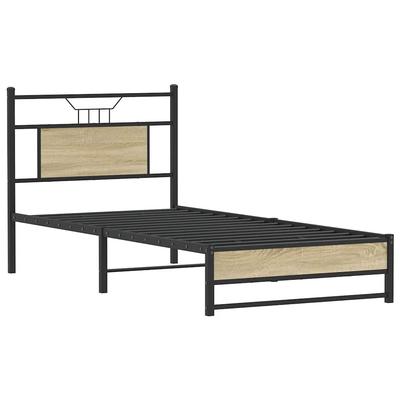 Bed Frame Without Mattress Sonoma Oak Finish 80 X 200 Cm Wood Based Material
