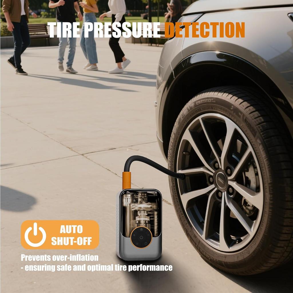 Wireless Car Air Pump Quick Charging Car Tire Wireless Air Pump Intelligent Electric Tire Inflator for Car Motorcycle Bicycle