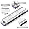 East Top Harmonica, 13-Hole Blues Harmonica In D, for Jazz Professionals, Adults, and Children, Study and Practice, Brass Cover, Canvas Case, Lucky13