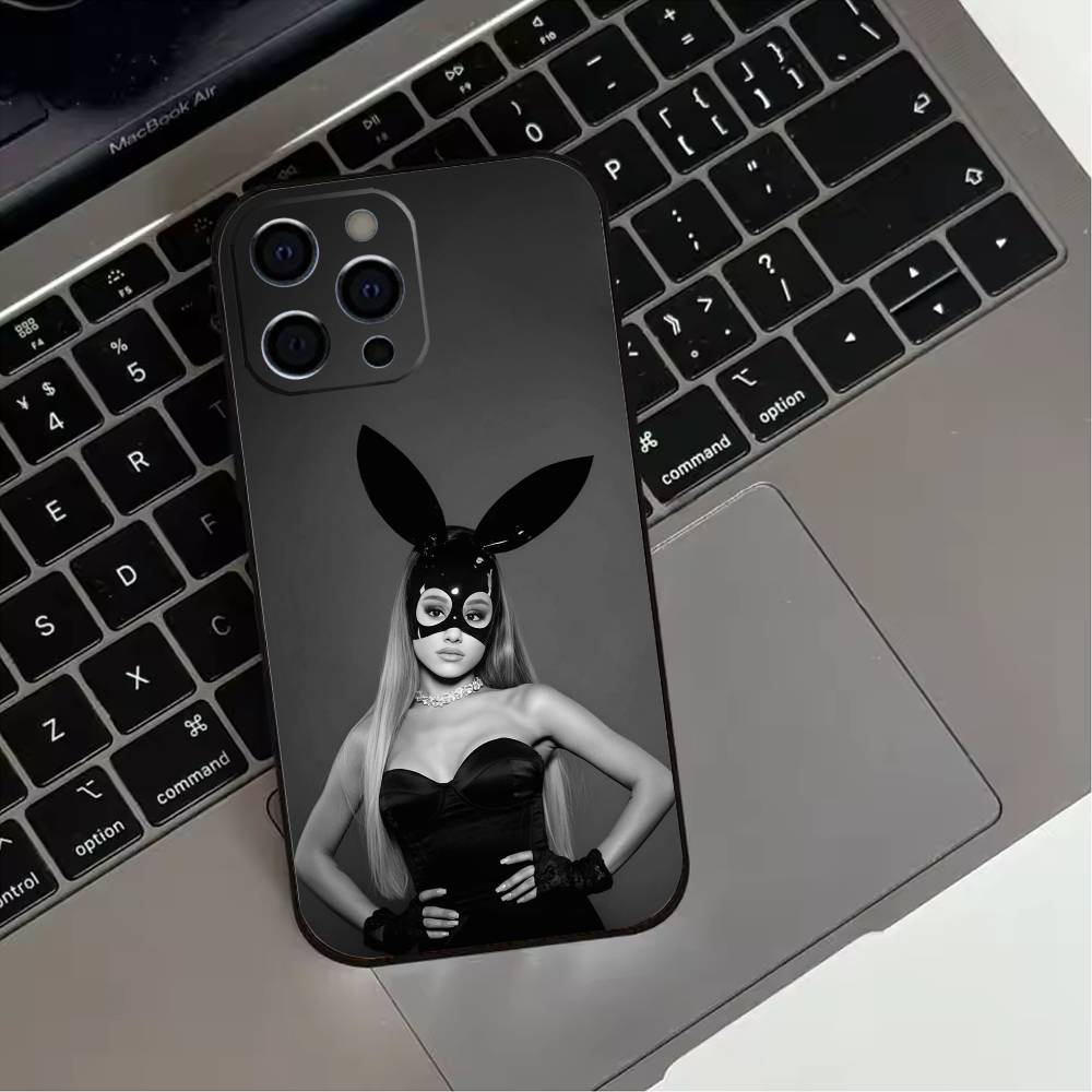 Ariana Grandes  Phone Case For iPhone 17,16,15,14,13,12,11 Plus,Pro Max,XS,Soft Silicone Black Cover