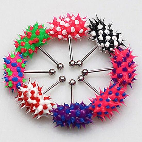 Unisex Cool Punk Hammer Shape Vibrerende Tongue Bar Stud Body Piercing smykker