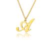 Women Stainless Steel 18K Gold Plated Letter Name Pendant Collarbone Chain