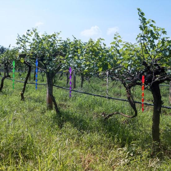 10 ks Reflexní spirálové tyče Odrazovač ptáků Zářivé barvy Široce používané Přenosné venkovní odpuzovače ptáků Zařízení na zastrašování ptáků