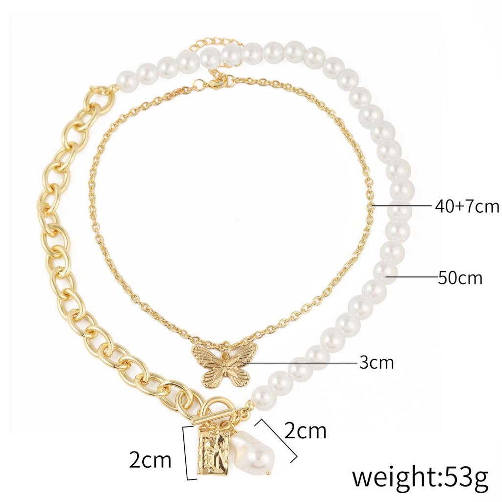 Pearl Necklace Crystal Heart Necklace Fashion Korean Wave Shiny Clavicle Chain Necklace Women Trending Party Gifts 25