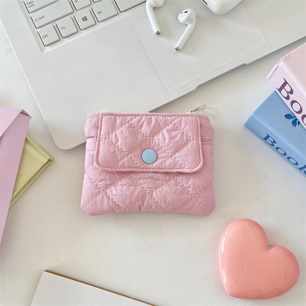 Cute Mini Coin Purse Simple Zipper Kid Storage Pouch Money Pocket Solid Color Coin Key Bag Women Men Cute Wallet Mini Purse