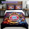 3pcs Duvet Cover Set (1*Duvet Cover + 2*Pillowcase, Without Core), FC Bayern Munich Print Bedding Set, Bedroom Decor, All‑Season, Gift