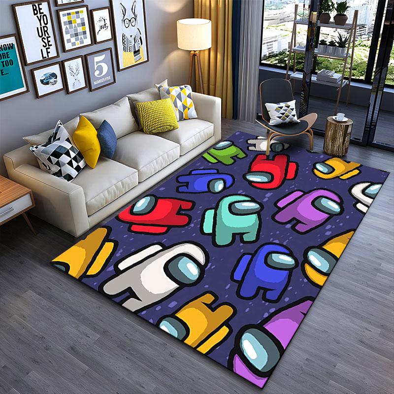 Colorful Space Crewmate Pattern suitable as a non-slip mat for the living room or bedroom sofa