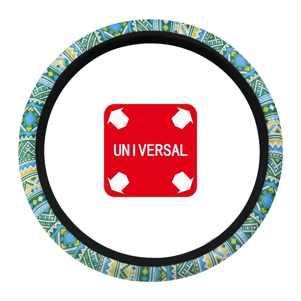 Universal General Motors steering wheel cover ethnic print no inner ring breathable non-slip handlebar cover accessories