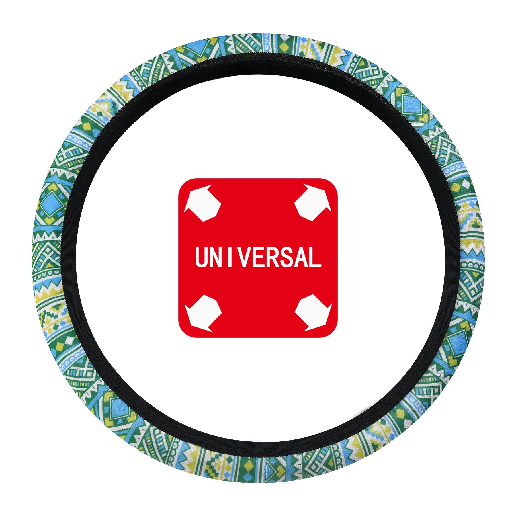 Универсальная чехол-оплетка на руль General Motors этнический принт без внутреннего кольца дышащий нескользящий чехол на руль аксессуары