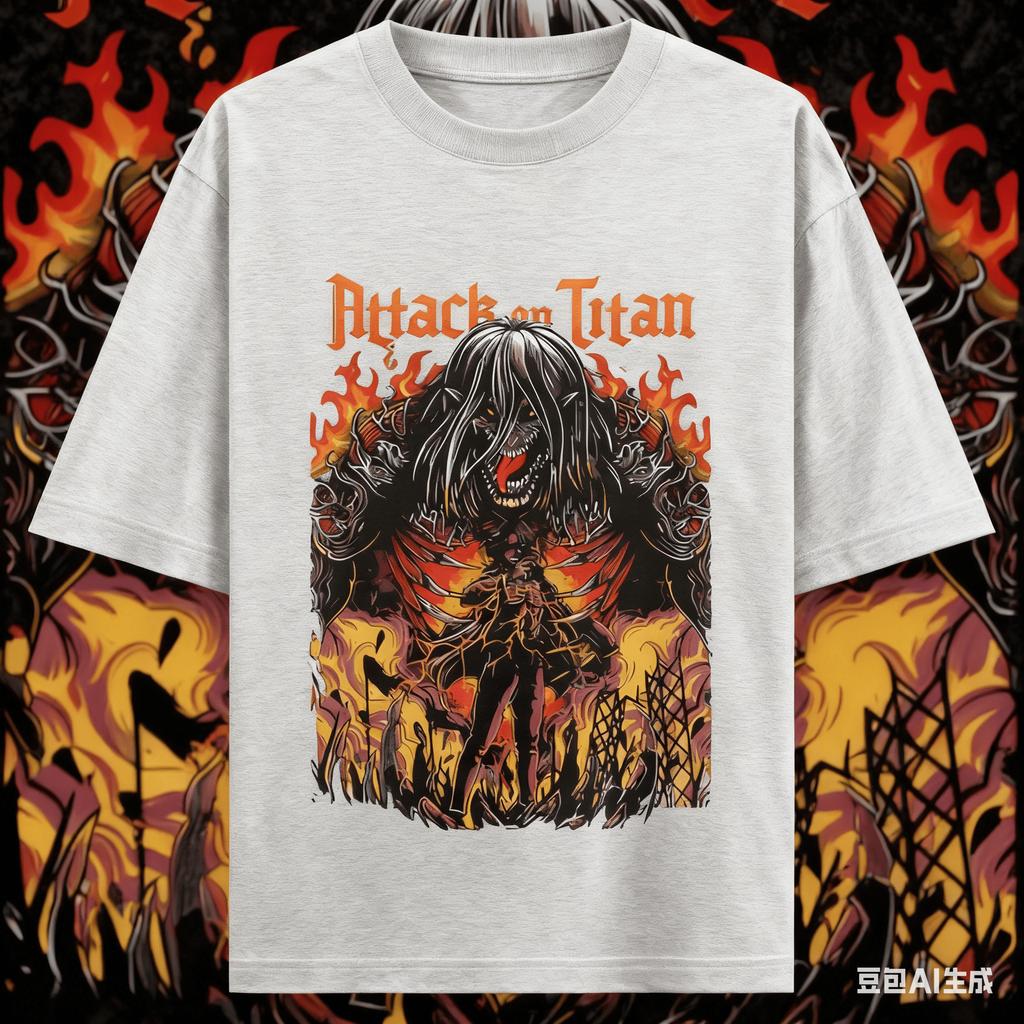 Attack on Titan Anime Printing Oversized Cotton Tshirt Men and Women Harajuku Casual Summer Absorb Sweat Tees Streetwear